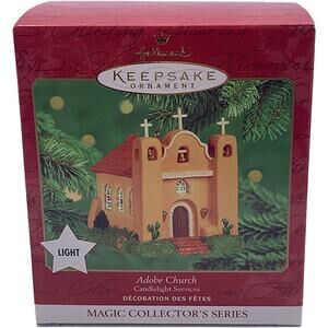 Hallmark Keepsake 2000 Candlelight Services ADOBE CHURCH #3 Light Ornament w/Box